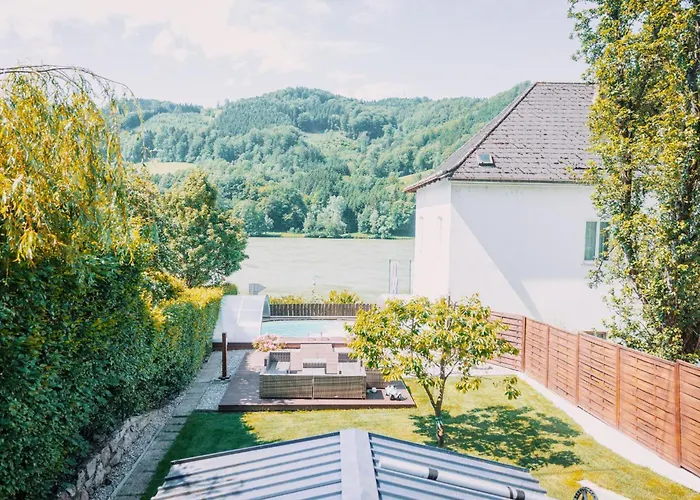 Donaublick Mit Pool Und Garten Prázdninový dům Sankt Nikola an der Donau