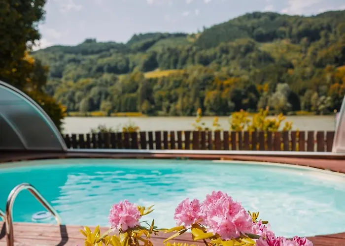 Prázdninový dům Donaublick Mit Pool Und Garten Sankt Nikola an der Donau